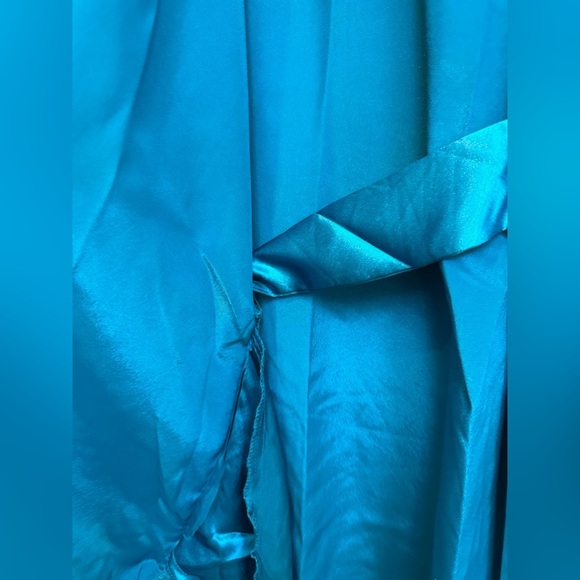 Vintage Victoria’s Secret Gold Label Teddy & Robe Set Size Medium M Ocean Blue - Picture 7 of 15